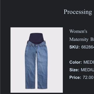 Abercrombie Maternity Blue Jeans